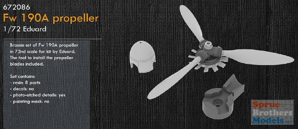 EDU672086 1:72 Eduard Brassin Fw 190A Propeller (EDU kit) EDU672086 1:72 Eduard Brassin Fw 190A Propeller (EDU kit)