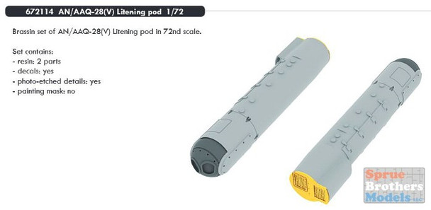 EDU672114 1:72 Eduard Brassin AN/AAQ-28(V) Litening Pod