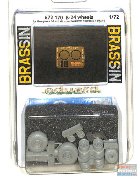EDU672170 1:72 Eduard Brassin B-24 Liberator Wheels (HAS kit)
