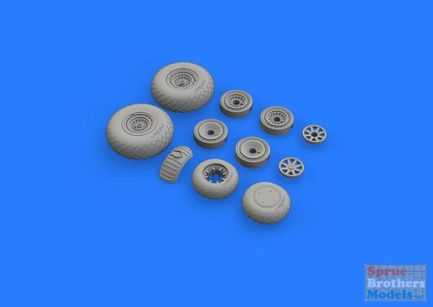 EDU672170 1:72 Eduard Brassin B-24 Liberator Wheels (HAS kit)