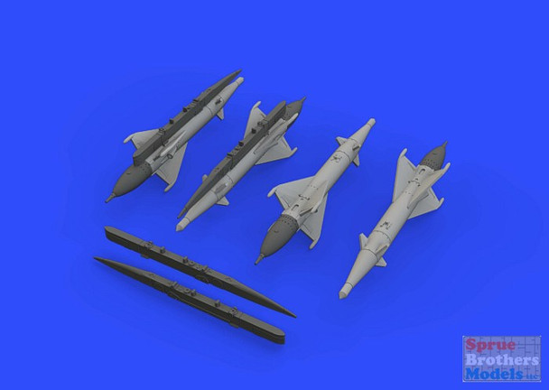 EDU672191 1:72 Eduard Brassin RS-2US Missiles for MiG-21 (EDU kit)