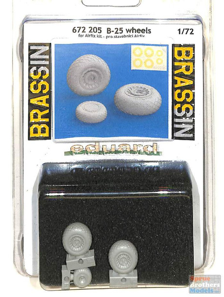 EDU672205 1:72 Eduard Brassin B-25 Mitchell Wheels (AFX kit)