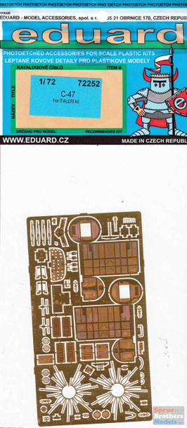 EDU72252 1:72 Eduard PE - C-47 Skytrain Detail Set (ITA kit)