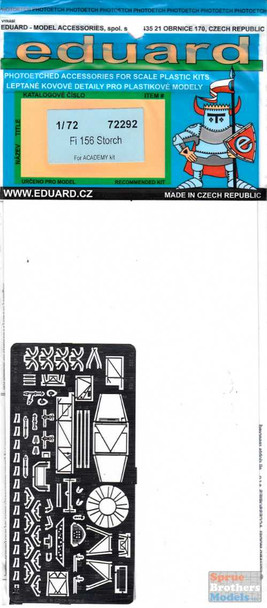 EDU72292 1:72 Eduard PE - Fi 156 Storch Detail Set (ACA kit)