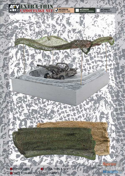 AFVAC35019 1:35 AFV Club Extra Thin Camouflage Net (Desert Tan)