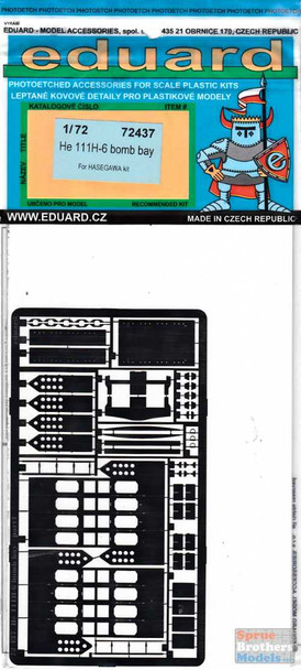 EDU72437 1:72 Eduard PE - He 111H-6 Bomb Bay Detail Set (HAS kit)