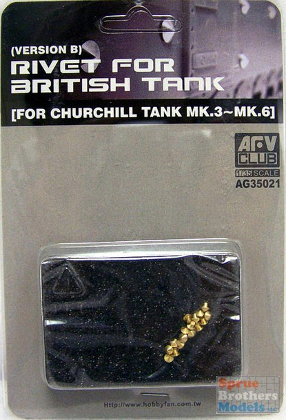 AFVG35021 1:35 AFV Club Brass Shield Bolt For Churchill Tank (Version B) #G35021