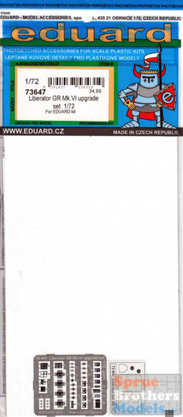 EDU73647 1:72 Eduard Color PE - Liberator GR Mk.VI Upgrade Set (EDU kit)