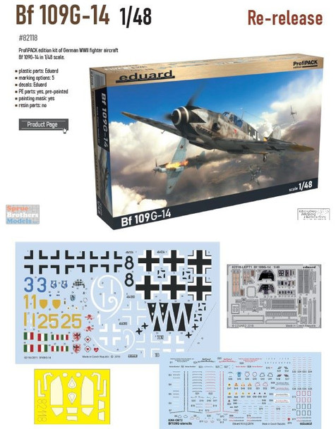 EDU82118 1:48 Eduard Bf 109G-14 ProfiPACK