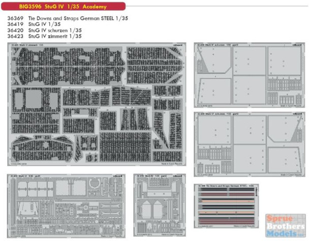 EDUBIG3596 1:35 Eduard BIG ED STuG IV Super Set (ACA kit)