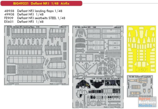 EDUBIG49221 1:48 Eduard BIG ED Defiant NF.I Super Detail Set (AFX kit)