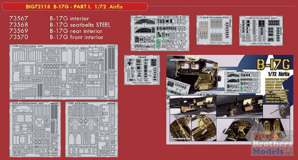 EDUBIG72118 1:72 Eduard BIG ED B-17G Flyting Fortress PE Super Set (AFX kit)