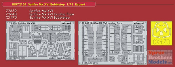 EDUBIG72124 1:72 Eduard BIG ED Spitfire Mk.XVI Bubbletop PE Super Set (EDU kit)