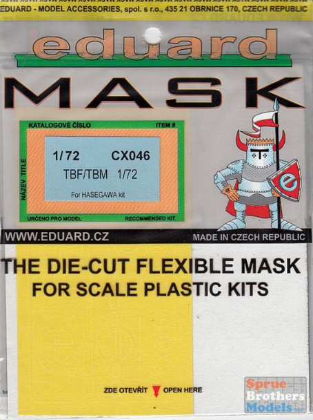 EDUCX046 1:72 Eduard Mask - TBF / TBM (HAS kit) #CX046