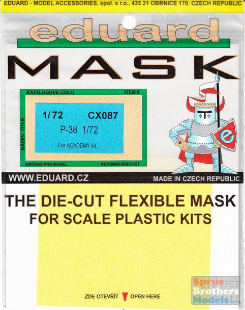 EDUCX087 1:72 Eduard Mask - P-38 Lightning (ACA kit) #CX087