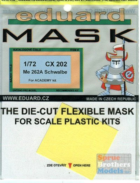 EDUCX202 1:72 Eduard Mask - Me 262A Schwalbe (ACA kit) #CX202