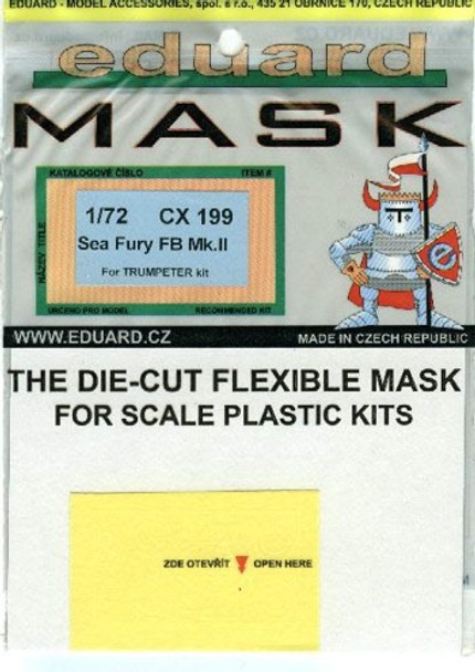 EDUCX199 1:72 Eduard Mask - Sea Fury FB Mk II (TRP kit) #CX199