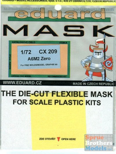 EDUCX209 1:72 Eduard Mask - A6M2 Zero (FNM kit) #CX209