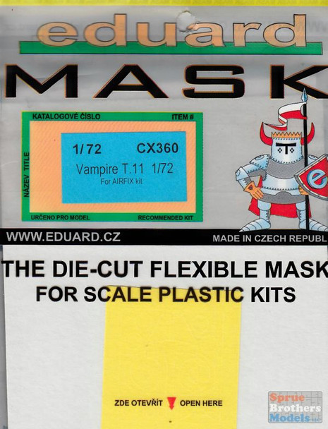 EDUCX360 1:72 Eduard Mask - Vampire T.11 (AFX kit)