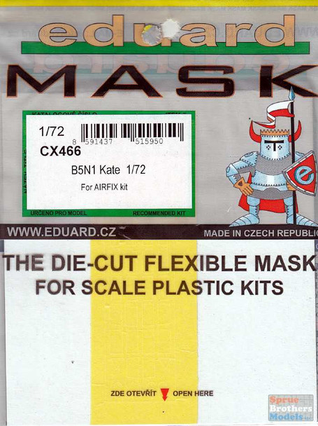 EDUCX466 1:72 Eduard Mask - B5N1 Kate (AFX kit)