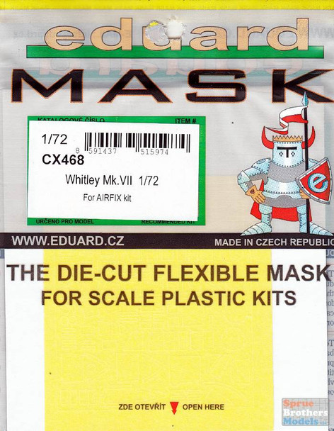 EDUCX468 1:72 Eduard Mask - Whitley Mk.VII (AFX kit)