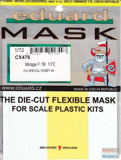 EDUCX476 1:72 Eduard Mask - Mirage F.1B (SPH kit)