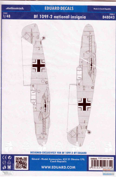 EDUD48043 1:48 Eduard Decals - Bf 109F-2 National Insignia