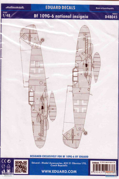 EDUD48045 1:48 Eduard Decals - Bf 109G-6 National Insignia