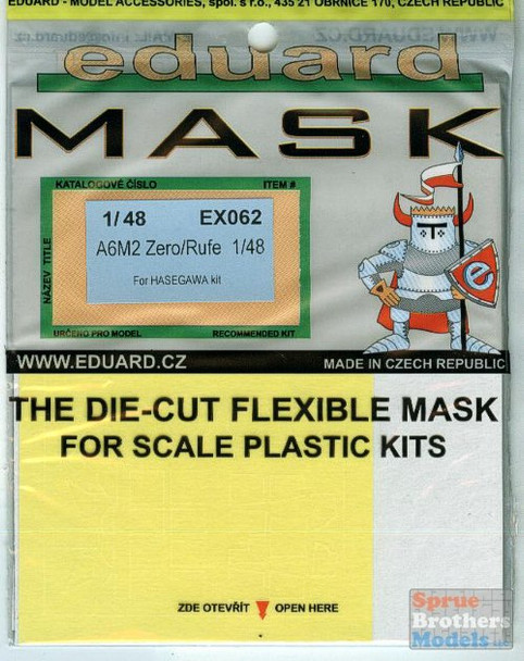 EDUEX062 1:48 Eduard Mask - A6M2 Zero / Rufe (HAS kit) #EX062