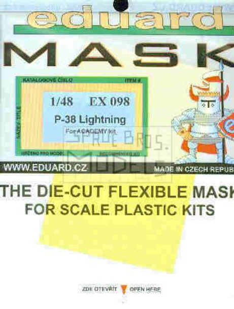 EDUEX098 1:48 Eduard Mask - P-38 Lightning (ACA kit) #EX098