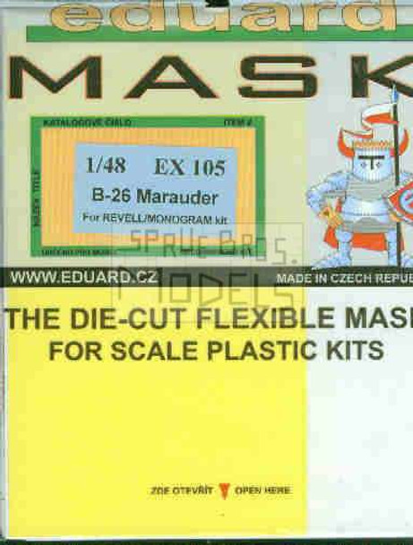 EDUEX105 1:48 Eduard Mask - B-26 Marauder (REV kit) #EX105