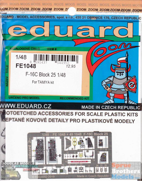 EDUFE1048 1:48 Eduard Color Zoom PE - F-16C Falcon Block 25 (TAM kit)