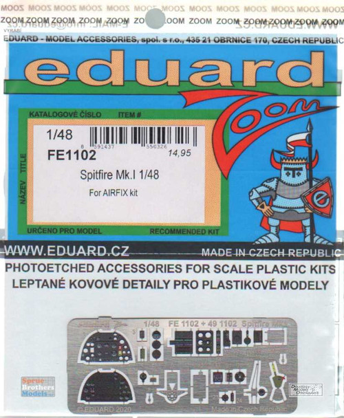 EDUFE1102 1:48 Eduard Color Zoom PE - Spitfire Mk.I (AFX kit)