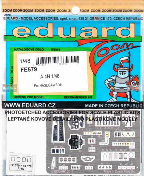 EDUFE579 1:48 Eduard Zoom Color PE - A-4N Skyhawk (HAS kit)