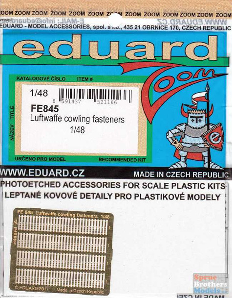 EDUFE845 1:48 Eduard Color Zoom PE - Luftwaffe Cowling Fasteners