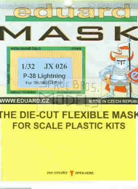 EDUJX026 1:32 Eduard Mask - P-38 Lightning (TRP kit) #JX026