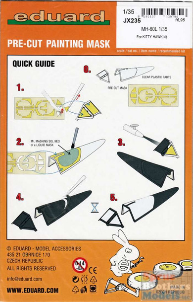 EDUJX235 1:35 Eduard Mask - MH-60L Black Hawk (KTH kit)