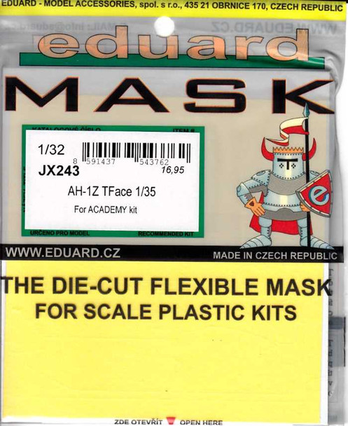 EDUJX243 1:35 Eduard Mask - AH-1Z Viper Cobra TFace (ACA kit)
