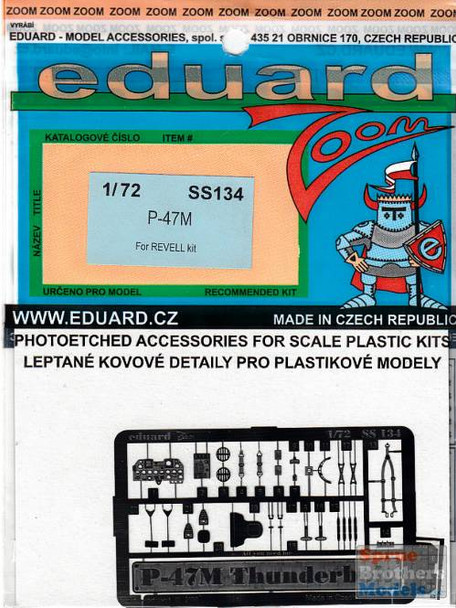 EDUSS134 1:72 Eduard Zoom PE - P-47M Thunderbolt (REV kit)