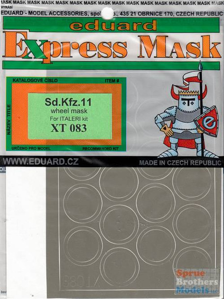 EDUXT083 1:35 Eduard Mask - Sd.Kfz.11 Wheel Mask (ITA kit)
