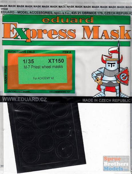 EDUXT150 1:35 Eduard Mask - M7 Priest Wheel Masks (ACA kit)