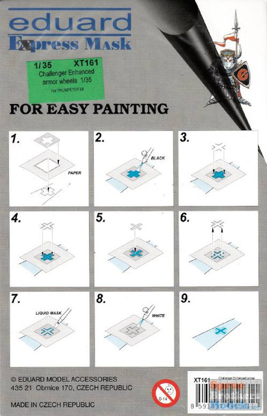 EDUXT161 1:35 Eduard Mask - Challenger Enhanced Armor Wheel Masks (TRP kit)