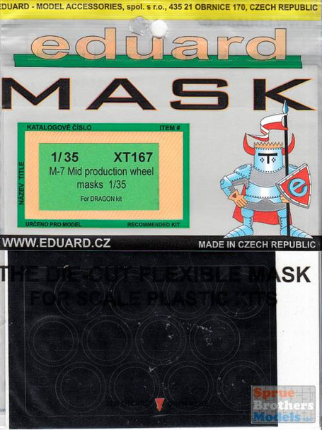 EDUXT167 1:35 Eduard Mask - M7 Priest Mid Wheel Masks (DRA kit)