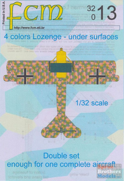 FCM32013 1:32 FCM Decals - 4 Color Lozenge Under Surfaces