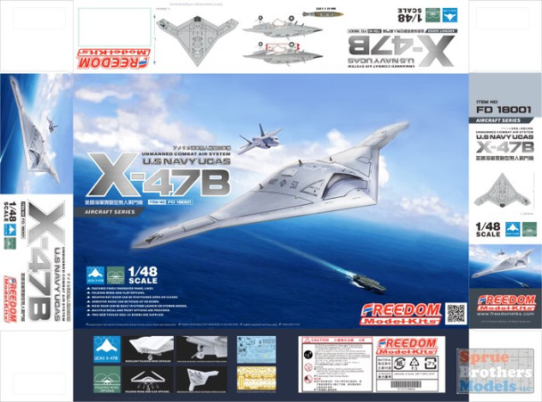 FMK18001 1:48 Freedom Model Kits US Navy UCAS X-47B