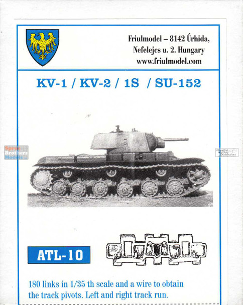 FRUATL010 1:35 Friulmodel Track Link Set - KV-1 KV-2 KV-1S Su-152 (180 Links)