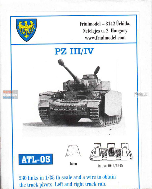 FRUATL005 1:35 Friulmodel Track Link Set - Panzer Pz.III/IV 1942/1945 (230 Links)