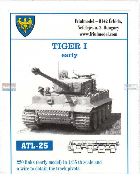 FRUATL025 1:35 Friulmodel Track Link Set - Tiger I Early (220 Links)