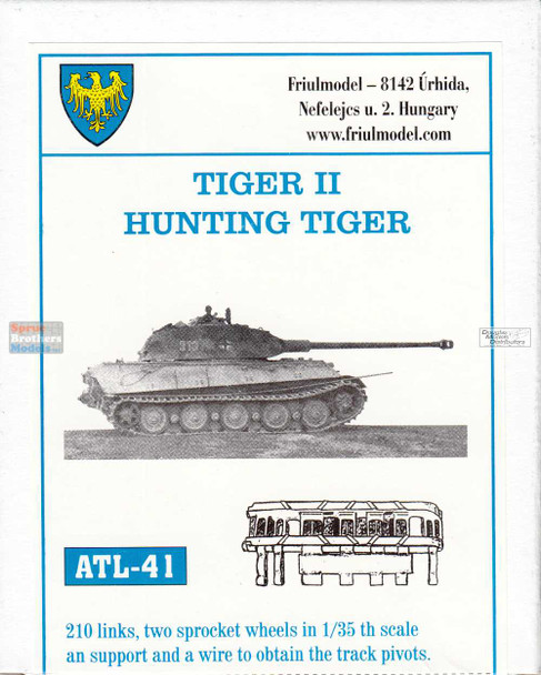 FRUATL041 1:35 Friulmodel Track Link Set - Tiger II Hunting Tiger (210 Links)