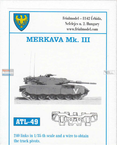 FRUATL049 1:35 Friulmodel Track Link Set - Merkava Mk.III (240 Links)